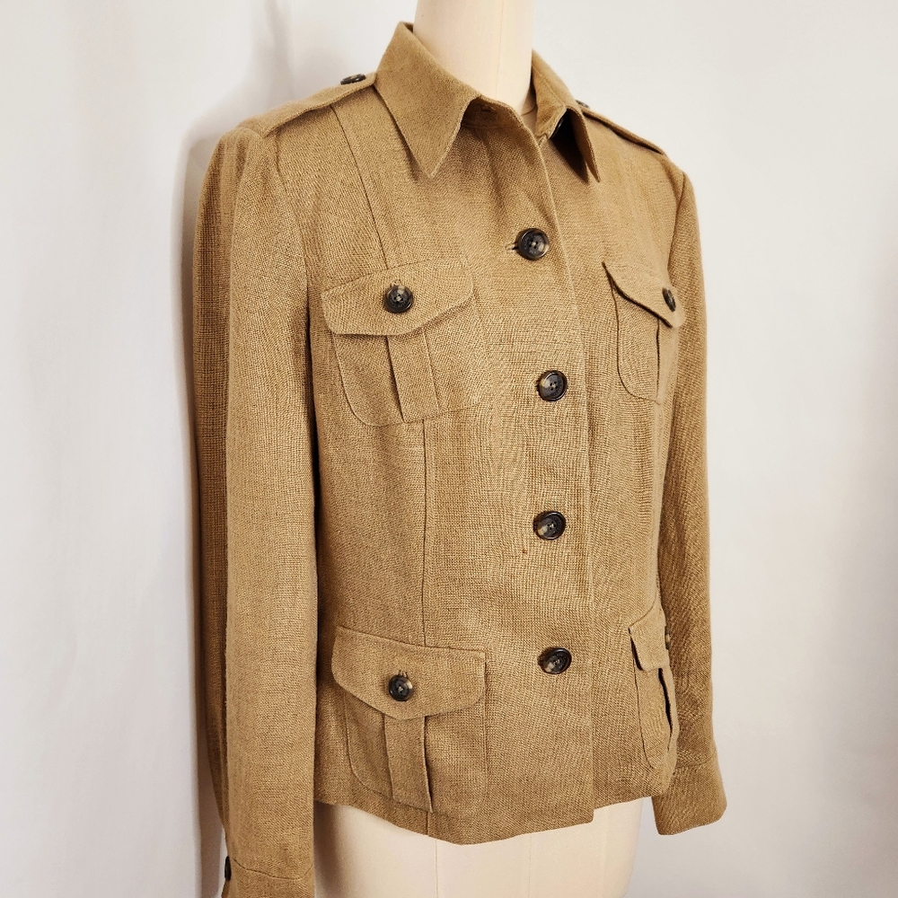 Ralph Lauren Linen Blazer Ralph Lauren Safari Linen Jacket Military Jacket